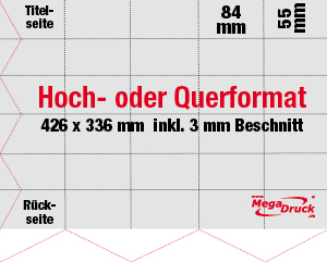 84 x 55 mm ohne Umschlag